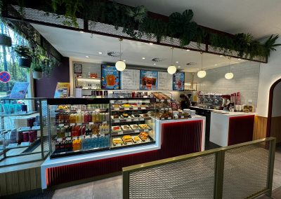 view of the artificial stone checkout counter